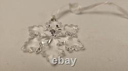 5 Swarovski Crystal Ornaments Little Snowflake Star Silver Star