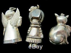 5 Vintage Cazenovia and RM Thrush Sterling Silver Christmas Ornament