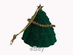 5pc Silver Plated Nativity Scene Set in Green Velvet Christmas Tree Ornament Box