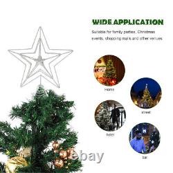5x 1x Decorative Star Topper Flake Christmas Tree for Home Xmas Tree Desktop