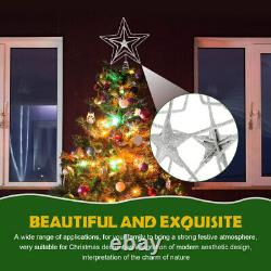 5x 1x Xmas Tree Star Topper Flake Christmas Tree for Home