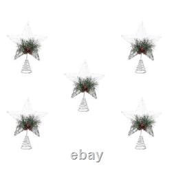 5x Christmas Tree Star Ornaments Christmas Party Favors Gift