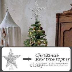 5x Glitter Christmas Tree Topper Christmas Tree Maker Twinkling Star Tree Topper