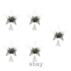 5x Tree Star Decorations Christmas Party Favors Gift
