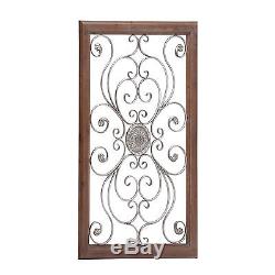 60-inch Antique Silver Iron Open Wall Panel