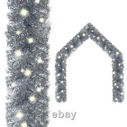 65' Christmas Garland with LED Silver