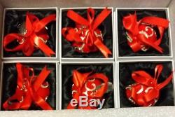 6 100% Authentic Pandora Jewelry Red Christmas Spectacular Rockettes Ornaments