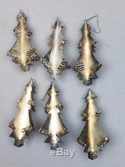 6 Designer 1972 Janna Thomas Mexico Sterling Silver Christmas Tree Ornaments 4