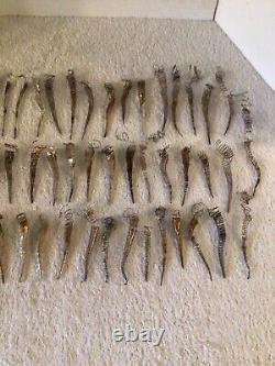 70 Antique German Metal Coiled Wire Icicles Christmas Feather Tree Ornaments