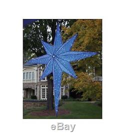 72 LED Lighted Blue and Silver Moravian Star Commercial Hanging Christmas Light