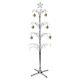 74 Metal Artificial Christmas Ornament Tree Rotating Display Stand Silver Color