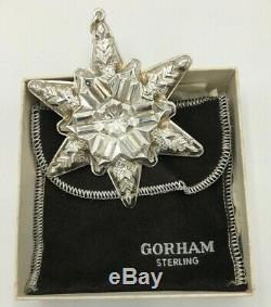 7 Gorham Silver Christmas Snowflake Ornament 1970 1971 1972 1973 1974 1975 1978