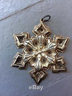 7 Vintage Gorham Sterling Silver Christmas Tree Ornament Cherub Angel Snowflake