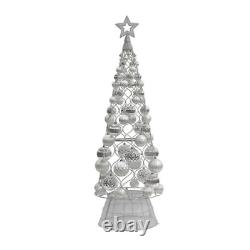84 Pre-Lit Silver Tree with Ornaments Festive Holiday Decor Free Shipping