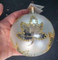 87-01-2 Christopher Radko Golden/ Silver Scarlett Christmas Ornament 4.25