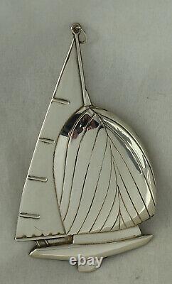 87 Gorham Sterling Twelve Meter Sailboat Christmas Ornament American Heritage