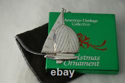 87 Gorham Sterling Twelve Meter Sailboat Christmas Ornament American Heritage