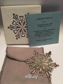 8 Sterling Silver MMA Christmas Snowflake Ornament 71 72 73 74 75 76 77 79 Boxed