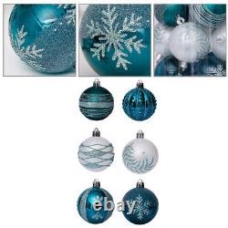 90 pcs Home Decor Silver Christmas Tree Baubles Tree Spheres Christmas Ornament