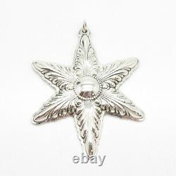 925 Sterling Silver Vintage 2000 Lunt Star Christmas Ornament