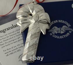 95 American Heritage Sterling Christmas Ornament Candy Cane Gorham New England