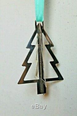 AUTHENTIC STERLING SILVER TIFFANY & CO. OPEN CHRISTMAS TREE ORNAMENT With BLUE BOX
