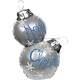 Alpine 30 In. Silver Merry Christmas Stacked Ornaments With LED Lights ZTY140M