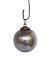 Antique German Kugel Christmas Ornaments Silver Glass Ball Beehive Brass CapI47