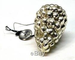 Antique German Kugel Grape Silver Christmas Ornament approx 1825-1850 OLD