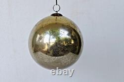 Antique German Kugel Ornaments Silver Christmas Ball Baroque Cap I23