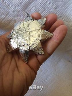 Antique German Sebnitz Angel In Silver Star Christmas Ornament