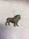 Antique German Silver Walking Lion With Harness Christmas Ornament-rare