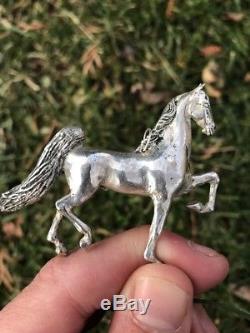 Antique Horse Christmas Ornament Solid Sterling Silver Heavy 50g