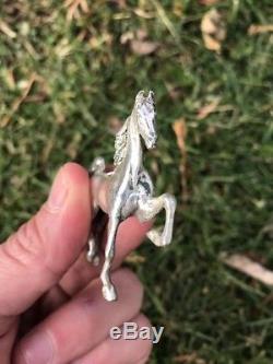 Antique Horse Christmas Ornament Solid Sterling Silver Heavy 50g