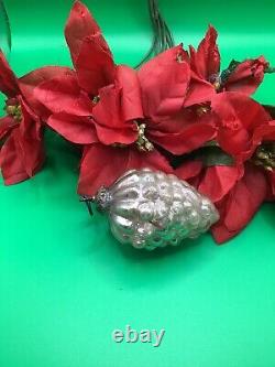 Antique Kugel Early 1900's Heavy Glass Grape Cluster Ornament. Made In Germany