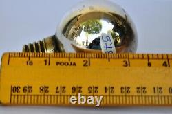 Antique Kugel Ornaments Silver Glass Mercury Christmas Screw Top Mogul BaseF578