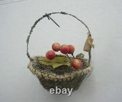 Antique Sebnitz Fruit Basket Christmas Ornament Germany