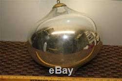 Antique Very Large Kugel Silver Mercury Glass Christmas Ornament
