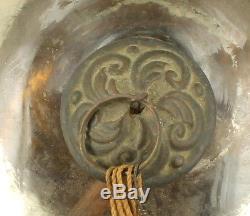 Antique Victorian Christmas Hand Blown Kugel Ornament Silver Glass Large Germany