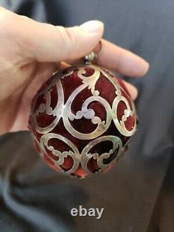 Antique Victorian sterling silver Christmas ornament 1862 to 1864 read