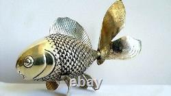 Articulated Silver GoldFish fish #01