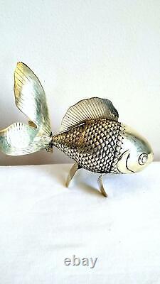 Articulated Silver GoldFish fish #01