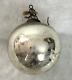 Authentic 2.5 Antique Kugel Christmas Ornament Germany Round Silver Blown Glass