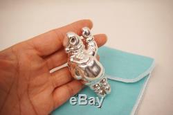 Authentic Tiffany & Co. Sterling Silver Santa Christmas Ornament C1993 3