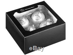B66953694 Mercedes Benz Christmas Balls Set Of 4 Silvery Perfect Gift Limited
