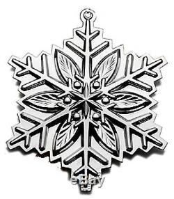 BNIB 2012 GORHAM Sterling Silver Christmas Snowflake Ornament Pendant Medallion