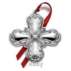 BNIB 2015 GORHAM 2nd Sterling Silver Christmas Cross Ornament Pendant Medallion
