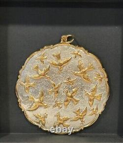 BUCCELLATI 2003 NEW IN BOX Peace Doves Sterling Gold Ornament MINT Certificate