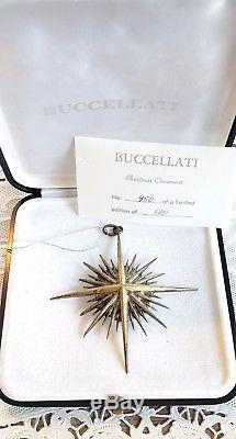 BUCCELLATI 925 Sterling Silver Star Ornaments Lot Brochures Box Christmas Books