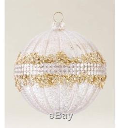 Balsam Hill Gold, Silver & Platinum Glass Ornament Set, 35 Pieces. Handcrafted
